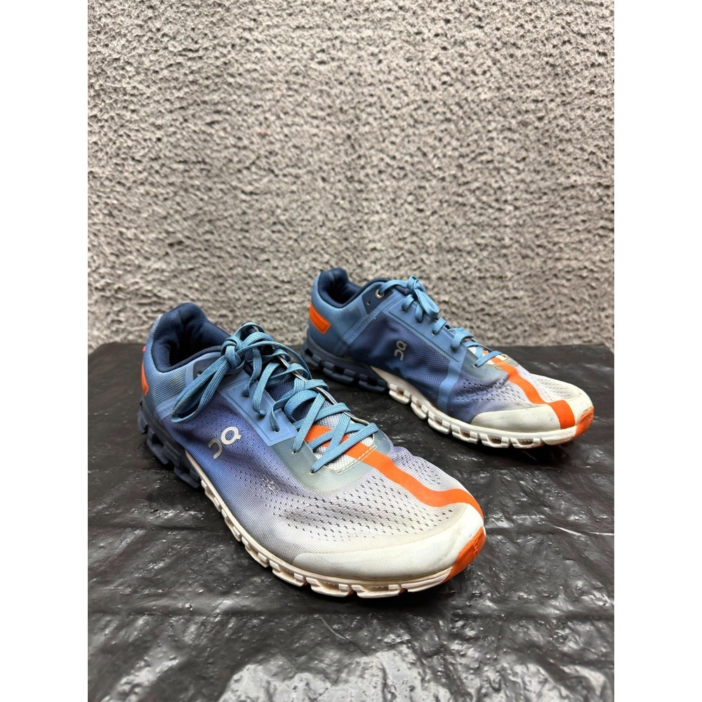On Running Cloudflow 3.0 Sneakers Lake Blue Flare Orange 35-99237 Size 11 US